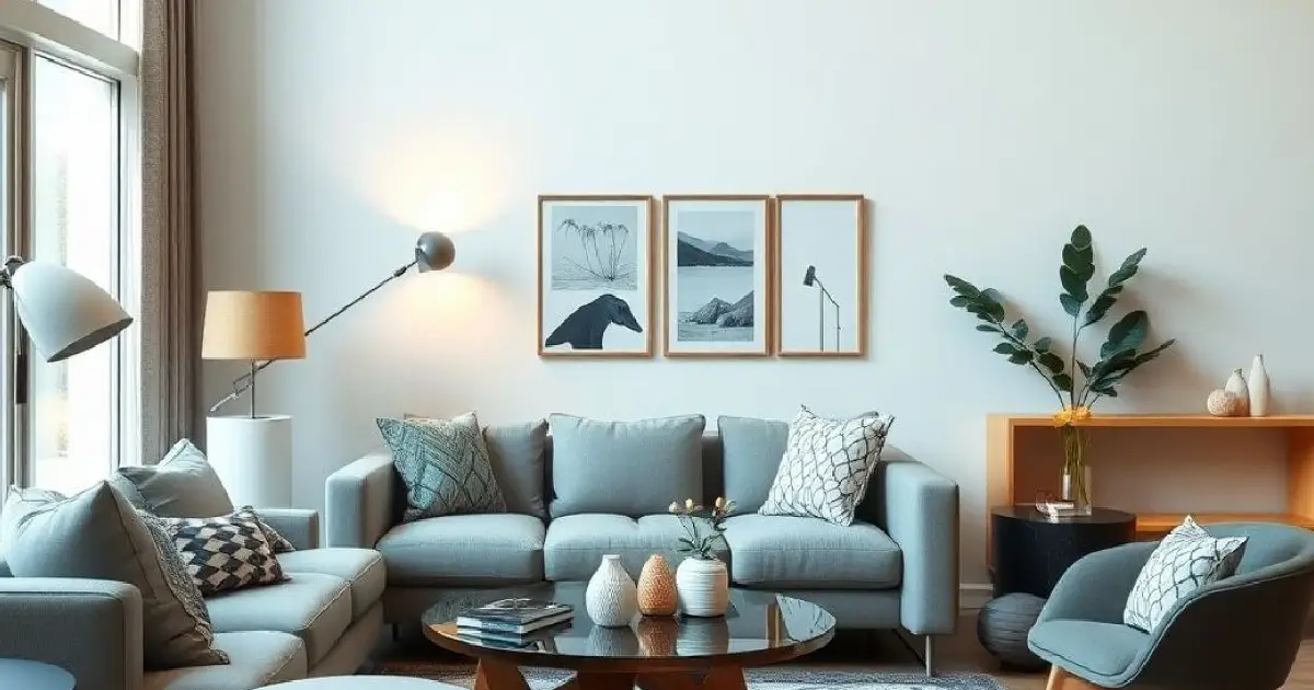 Salon d'un appartement parisien avec plusieurs meubles design