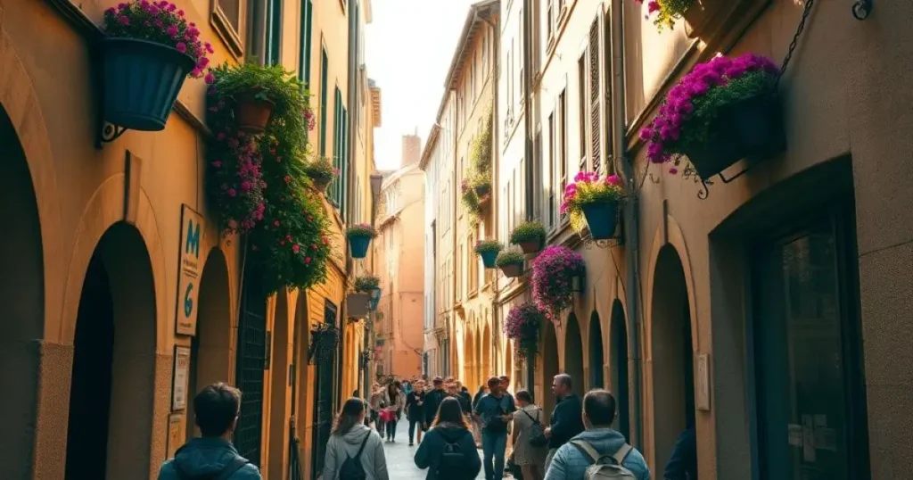 Toursites qui se baladent dans les traboules du Vieux-Lyon